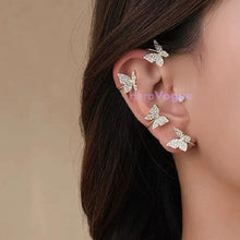 Load image into Gallery viewer, Hera&#39;s ButterflySparkle Clip-on Adjustable Earrings
