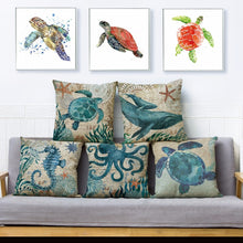 Load image into Gallery viewer, Watercolor Ocean Cushion Covers
